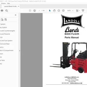 Landoll Bendi Forklift B40i5 Parts Manual - PDF DOWNLOAD