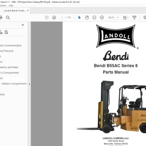Landoll Bendi Forklift B55AC Series 6 Parts Manual - PDF DOWNLOAD
