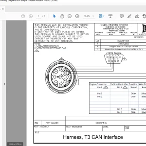 Landoll Bendi Forklift Harnes T3 CAN Interface Schematic Diagrams Manual 151159