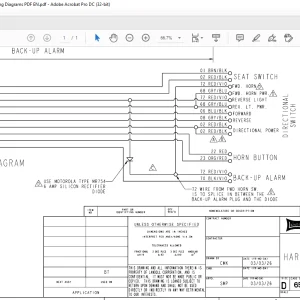 Landoll Bendi Forklift Harness Seat DOM BT-4 Base Schematic Manual
