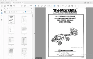 MARKLIFT 30EB II SELF-PROPELLED BOOM OPERATION & PARTS MANUAL 17120 - PDF