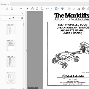 MARKLIFT 30EB II SELF-PROPELLED BOOM OPERATION & PARTS MANUAL 17120 - PDF