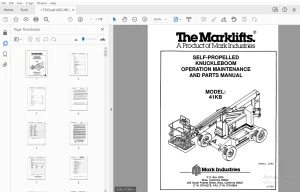 MARKLIFT 41KB SELF-PROPELLED KNUCKLEBOOM OPERATION & PARTS MANUAL - PDF