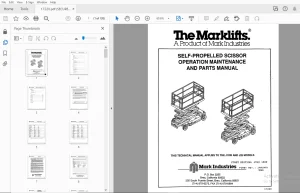 MARKLIFT J19W & J25 SELF-PROPELLED SCISSOR OPERATION MAINTENANCE & PARTS MANUAL - PDF