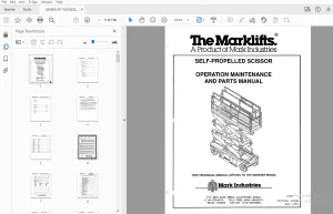 MARKLIFT M20ESEP SELF-PROPELLED SCISSOR OPERATION & PARTS MANUAL 17216 - PDF