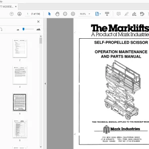 MARKLIFT M20ESEP SELF-PROPELLED SCISSOR OPERATION & PARTS MANUAL 17216 - PDF