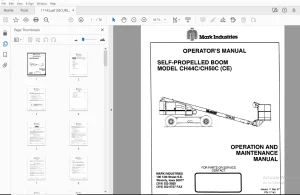 MARKLIFT MODEL CH44C/CH50C (CE) SELF-PROPELLED BOOM OPERATOR'S MANUAL - PDF