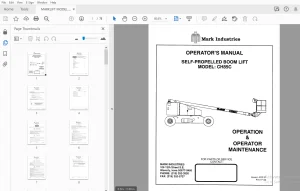 MARKLIFT MODEL CH85C SELF-PROPELLED BOOM LIFT OPERATOR'S MANUAL - PDF