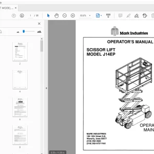 MARKLIFT MODEL J14EP SCISSOR LIFT OPERATOR'S MANUAL 17238 - PDF DOWNLOAD