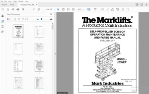 MARKLIFT MODEL:J20NEP SELF-PROPELLED SCISSOR OPERATION & PARTS MANUAL - PDF