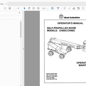 MARKLIFT MODELS:CH60C/CH66C SELF-PROPELLED BOOM OPERATOR'S MANUAL - PDF
