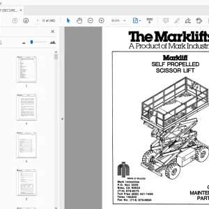 MARKLIFT MT-25/G & GT SELF PROPELLED SCISSOR LIFT OPERATION & PARTS MANUAL 17210 - PDF