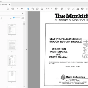 MARKLIFT RT25G RT26E RT26G SELF-PROPELLED SCISSOR OPERATION & PARTS MANUAL - PDF