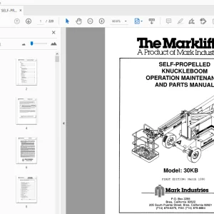 MARKLIFT 30KB SELF-PROPELLED KNUCKLEBOOM OPERATION & PARTS MANUAL 17306 - PDF