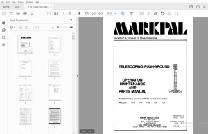 MARKLIFT TELESCOPING PUSH-AROUND OPERATION & PARTS MANUAL 17212 - PDF