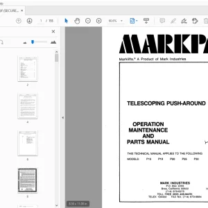 MARKLIFT TELESCOPING PUSH-AROUND OPERATION & PARTS MANUAL 17212 - PDF
