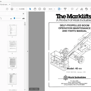 MARKLIFTS 40 4x4 SELF-PROPELLED BOOM OPERATION & PARTS MANUAL - PDF