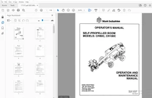 MARKLIFTS MODELS CH80C,CH100C SELF-PROPELLED BOOM OPERATOR'S MANUAL - PDF