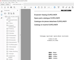 Man Neoplan N 316 Euroliner, MAN Motor Ersatzteil-Katalog - PDF DOWNLOAD