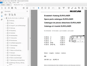 Man Neoplan N 3312 Ü K N 3313 Ü SHD SHD RL EUROLINER DC Motor Ersatzteil-Katalog PDF