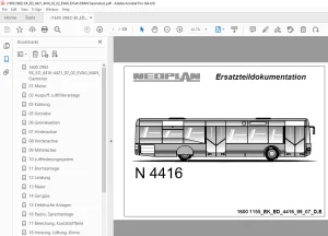 Man Neoplan N 4416 & N 4421 MAN Gasmotor Ersatzteildokumentation PDF
