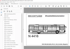 Man Neoplan N 4416 (Voith-Getriebe) Ersatzteildokumentation PDF