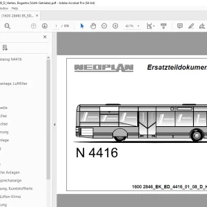 Man Neoplan N 4416 (Voith-Getriebe) Ersatzteildokumentation PDF