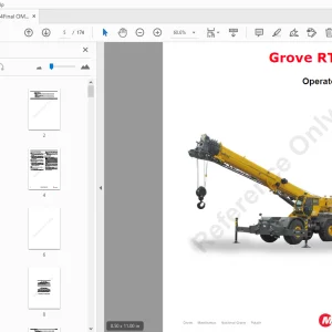 Manitowoc Grove RT770E Operator Manual - PDF