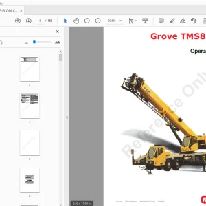 Manitowoc Grove TMS800E13 Operator Manual CTRL495-00 - PDF