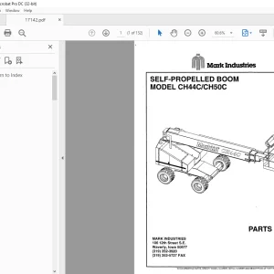 Marklift CH44C/CH50C SELF-PROPELLED BOOM PARTS MANUAL 17142