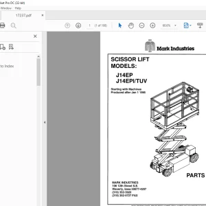 Marklift J14EP J14EPI/TUV SCISSOR LIFT PARTS MANUAL 17237 - PDF DOWNLOAD