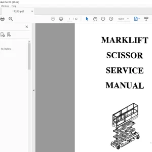 Marklift SCISSOR SERVICE MANUAL 17243 -  PDF DOWNLOAD