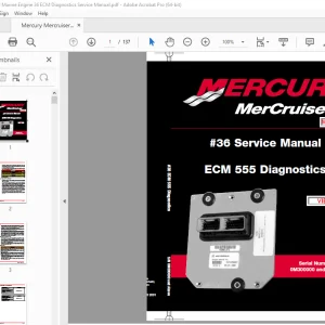Mercury Mercruiser Engine 36 ECM 555 Diagnostics Service Manual PDF