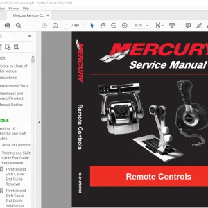 Mercury Remote Controls Service Manual - PDF DOWNLOAD