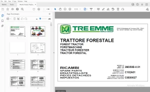 Merlo Forest Tractor 3M350B-V.01 Parts Manual SAV C0E00027 - PDF