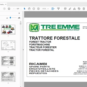 Merlo Forest Tractor MM350B-V.01 Parts Manual SAV C219A01 - PDF