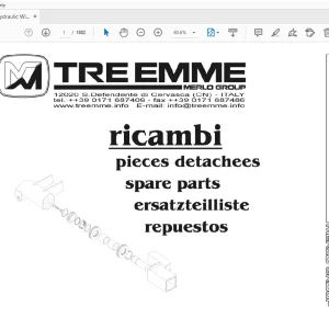 Merlo Hydraulic Winch On Carriage ZM2 Parts Manual 3M000024-3M004372 - PDF