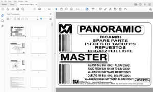 Merlo Master Panoramic XS 104421-235222 Parts Manual 036333 - PDF