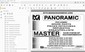 Merlo Master Panoramic XS SAV 235223-336521 Parts Manual 036334 - PDF