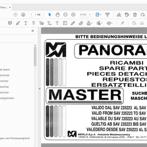 Merlo Master Panoramic XS SAV 235223-336521 Parts Manual 036334 - PDF