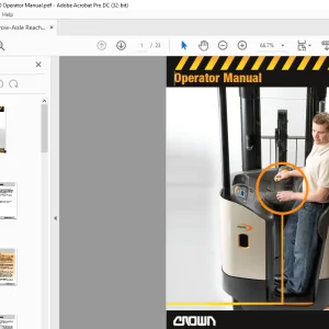 Narrow-Aisle Reach Trucks RD5700 Operator Manual