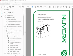 Nuvera N1800V36 N1821V36 N1800V48 N1824V48 Fuel Cell System Service Manual 2021 PDF