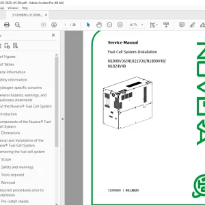 Nuvera N1800V36 N1821V36 N1800V48 N1824V48 Fuel Cell System Service Manual 2023 PDF