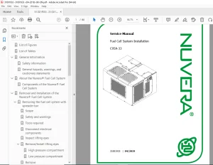 Nuvera® Fuel Cell System-Installation C95A-33 Service Manual PDF