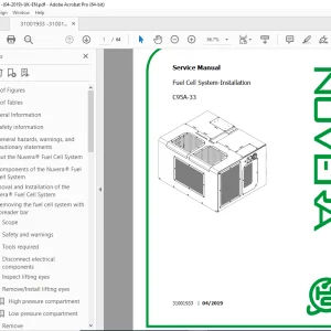 Nuvera® Fuel Cell System-Installation C95A-33 Service Manual PDF