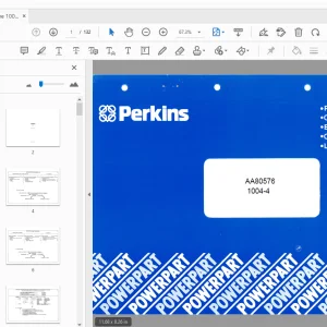 Perkins Engine 1004-4 Parts Manual AA80576 - PDF