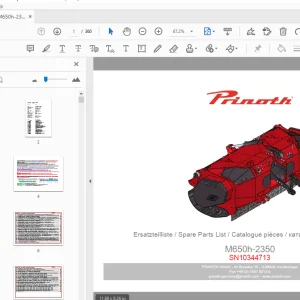 Prinoth M650h-2350 Parts Manual SN10344713 - PDF DOWNLOAD