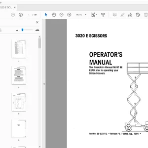 SIMON 3020 E SCISSORS OPERATOR'S MANUAL 89-923712 - PDF