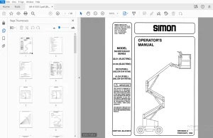 SIMON 32/21 41/24 (ELECTRIC) (FUEL) SILVER EAGLE SERIES OPERATOR'S MANUAL  - PDF