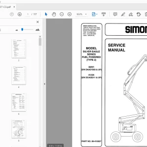 SIMON 32 21 41 24 SILVER EAGLE SERIES FUEL POWERED (TYPE 2) SERVICE MANUAL 89-410527 - PDF